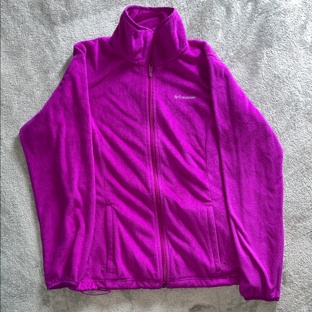 Columbia Women's Bright Magenta Full-Zip Fleece Jacket